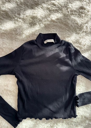 Siyah Balıkçı Yaka Uzun Kollu Kadın body - Görsel 2