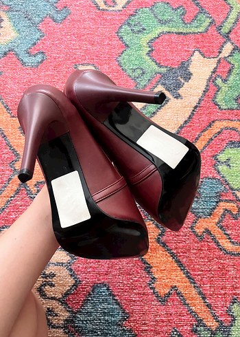 Diğer Bordo Deri Stiletto