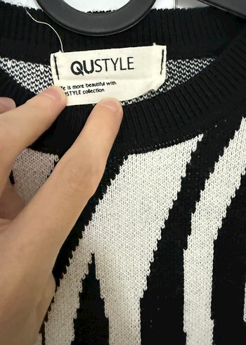 American Vintage Zebra Desenli Kadın Mini Triko Kazak