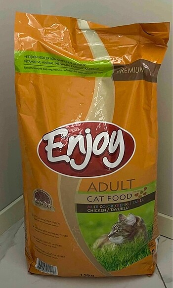 Enjoy Renkli Taneli Kedi Maması 15 kg
