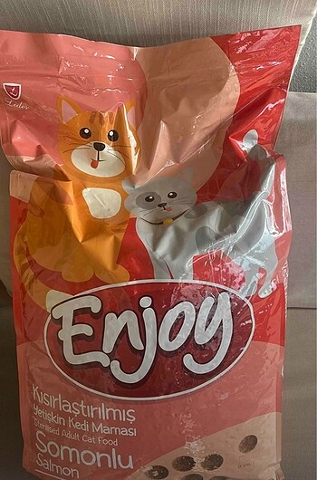 Enjoy Somonlu Kısırlaştırılmış kedi maması 10 kg