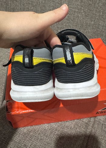 Gri Erkek Çocuk Sneakers Velcro Bağcıklı - Görsel 5