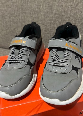 Gri Erkek Çocuk Sneakers Velcro Bağcıklı - Görsel 2