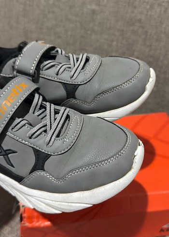 Gri Erkek Çocuk Sneakers Velcro Bağcıklı - Görsel 3