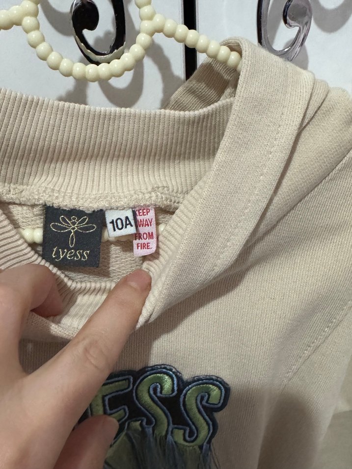 Tyess Bej kız çocuk Püsküllü Sweatshirt - Görsel 4