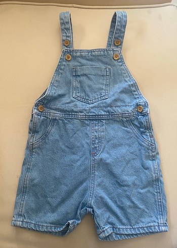 Defacto Erkek Çocuk Mavi Denim Şort Salopet - Görsel 7