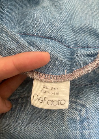 Defacto Erkek Çocuk Mavi Denim Şort Salopet - Görsel 8
