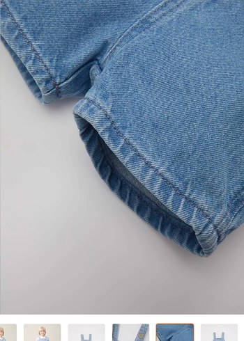 Defacto Erkek Çocuk Mavi Denim Şort Salopet - Görsel 5