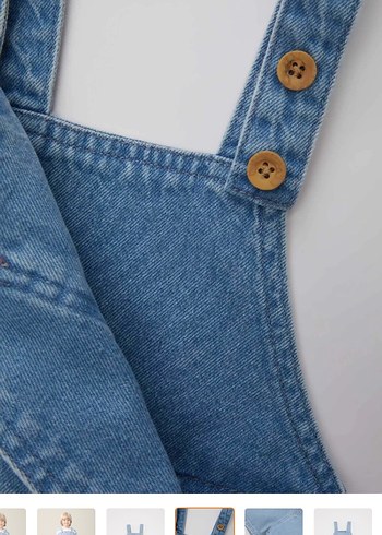 Defacto Erkek Çocuk Mavi Denim Şort Salopet - Görsel 4