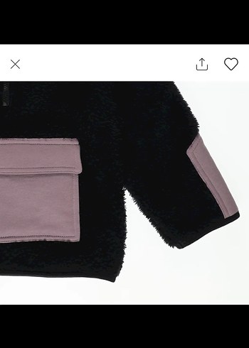 Panço marka kanguru cepli siyah peluş sweatshirt.. - Görsel 5