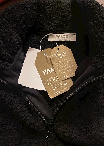 Panço marka kanguru cepli siyah peluş sweatshirt.. - Görsel 4