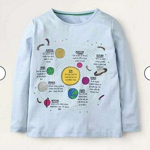 Mini boden uzun kollu t shirt
