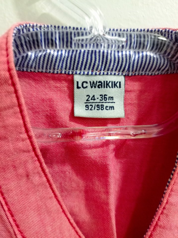 Erkek Kısa Kollu Pembe Pamuklu Gömlek - Görsel 2