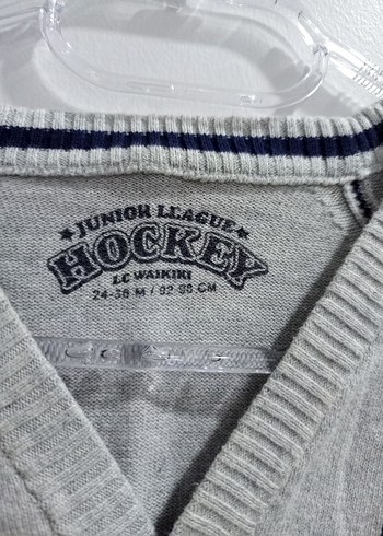 Gri Erkek Çocuk Nakışlı Düğmeli Hırka - Görsel 3