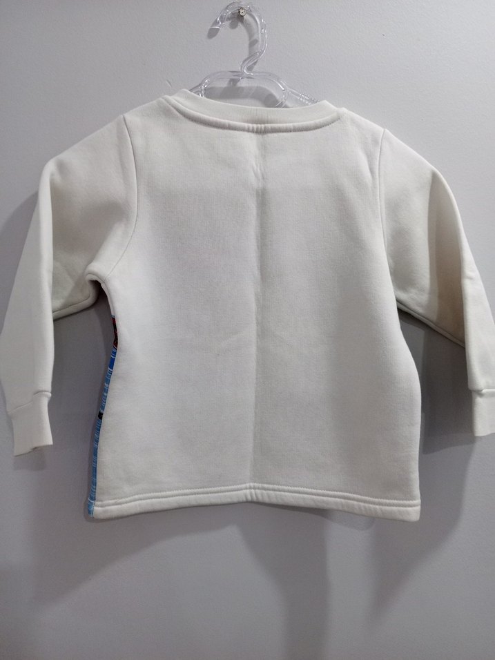 Beyaz Renkli Erkek Çocuk Baskılı Sweatshirt - Görsel 2