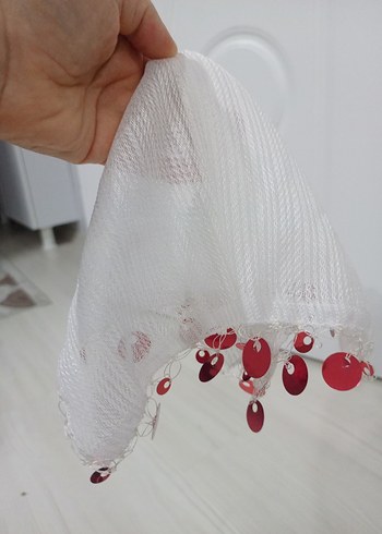 Renkli Dantel Detaylı Mor halay mendilleir - Görsel 4