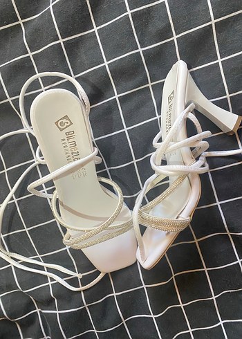 Beyaz  Stiletto Kadın Ayakkabı - Görsel 3