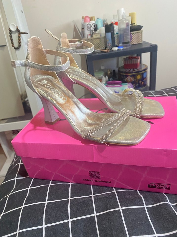 Gümüş abiye ayakkabı - Görsel 2