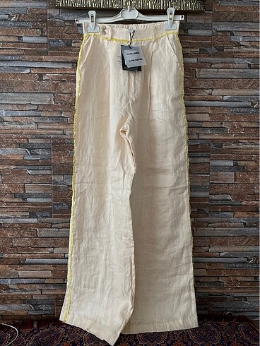 Twist twist keten pantolon