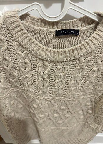 Bej Örgü Kadın Kazak - Görsel 2