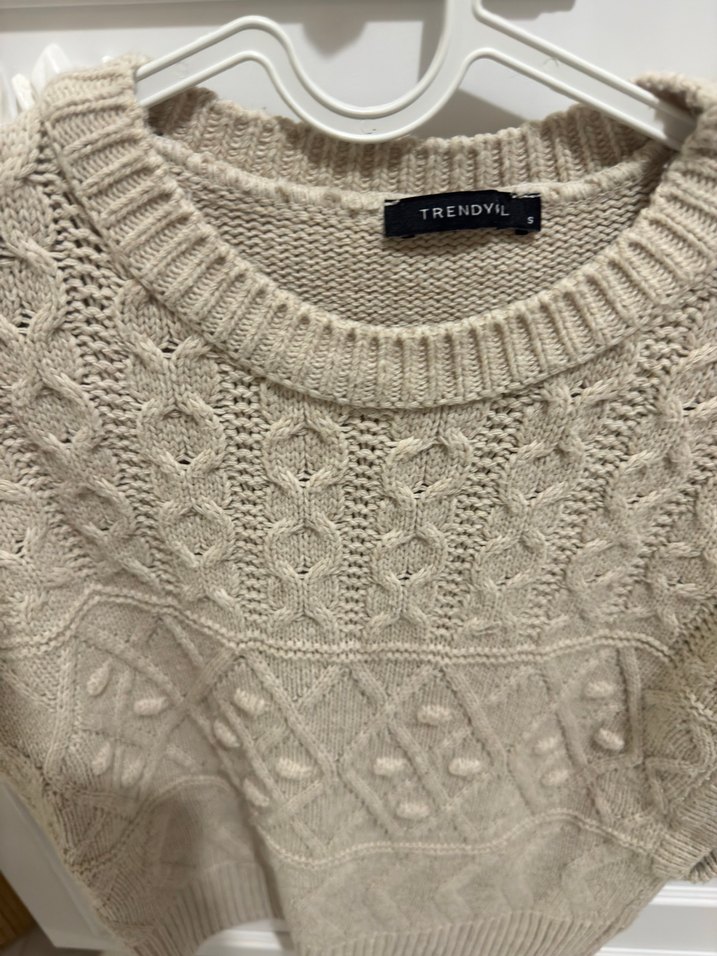 Bej Örgü Kadın Kazak - Görsel 2