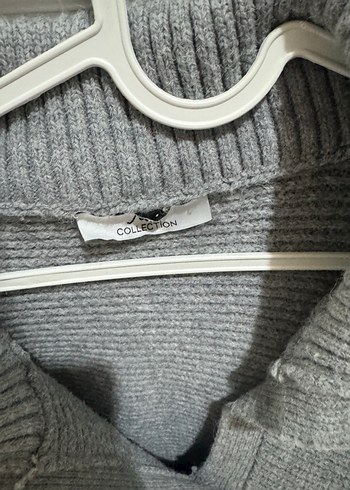 Gri Yumuşak Örgü Kadın Kazak - Görsel 2