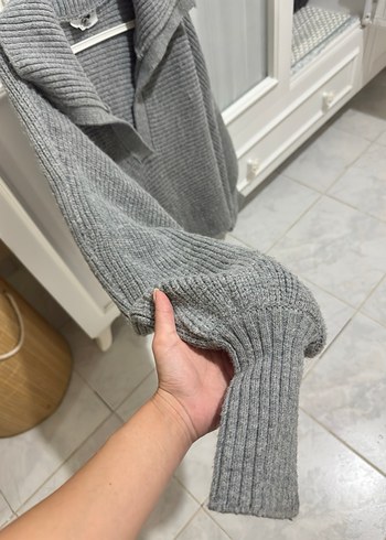 Gri Yumuşak Örgü Kadın Kazak - Görsel 3