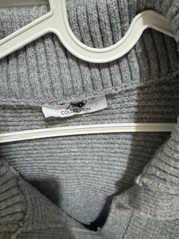 Gri Yumuşak Örgü Kadın Kazak - Görsel 2