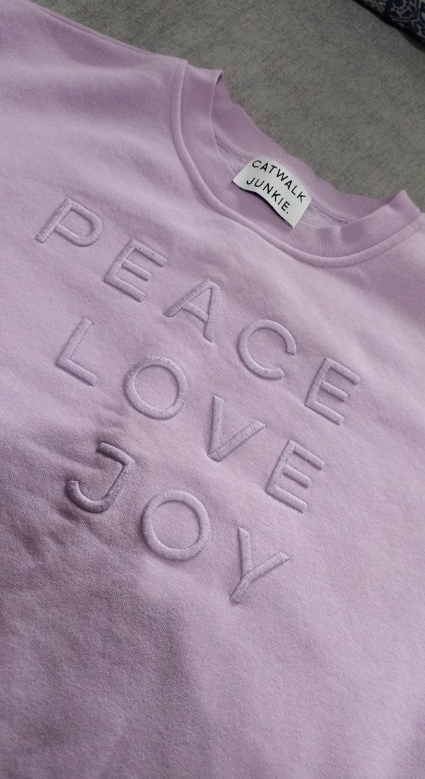 Kadın Mor Pamuklu Sweatshirt - Görsel 3