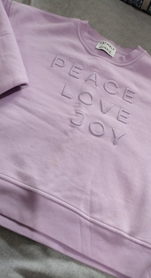 Kadın Mor Pamuklu Sweatshirt - Görsel 2