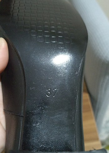 Siyah Kadın Blok Topuk Stiletto - Görsel 4