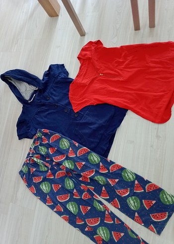 Renkli Kadın Pijama Takımı ve Üstleri - Görsel 7