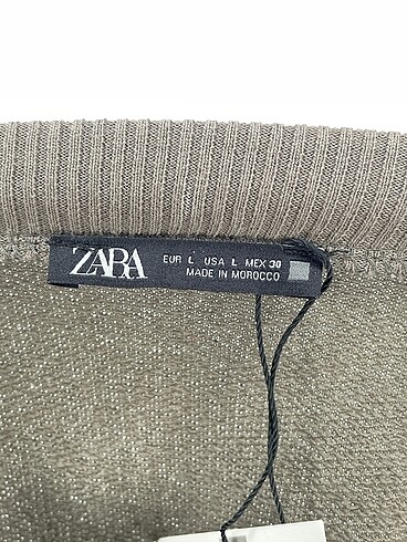 l Beden haki Renk Zara Sweatshirt %70 İndirimli.