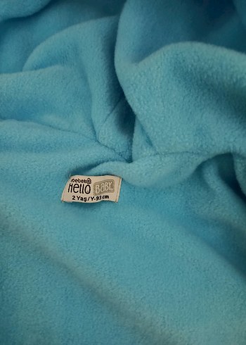 Mavi Kapüşonlu Fermuarlı Erkek Çocuk Mont - Görsel 3