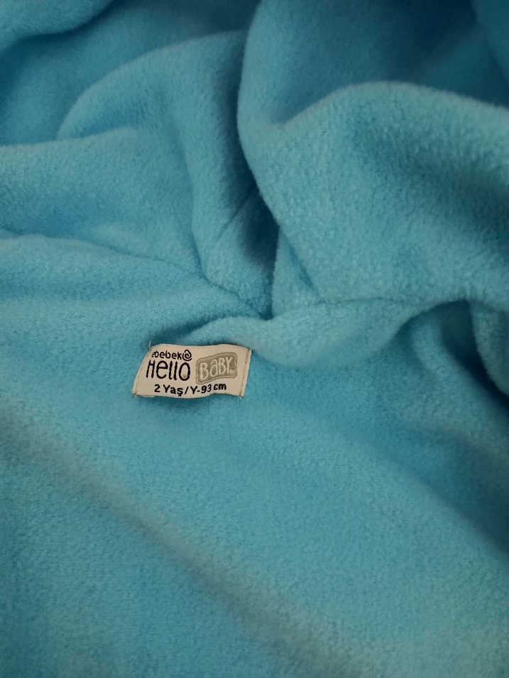 Mavi Kapüşonlu Fermuarlı Erkek Çocuk Mont - Görsel 3