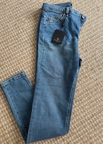 Massimo dutti orjinal Düğmeli Mavi Kadın Denim Pantolon