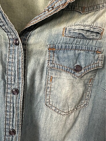 s Beden Pul and bear denim gömlek