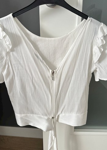 Dantel Detaylı Beyaz Kadın Bluz - Görsel 2