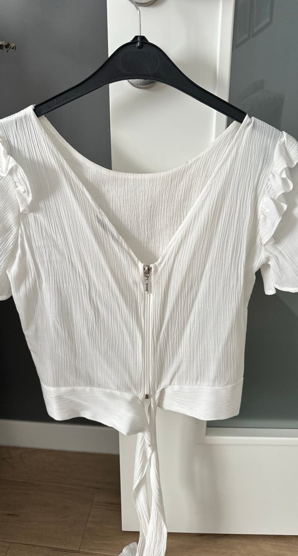 Dantel Detaylı Beyaz Kadın Bluz - Görsel 2