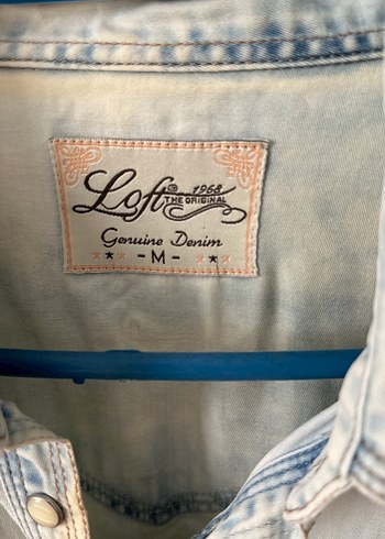 Düğmeli Beyaz Kot Gömlek - Görsel 2