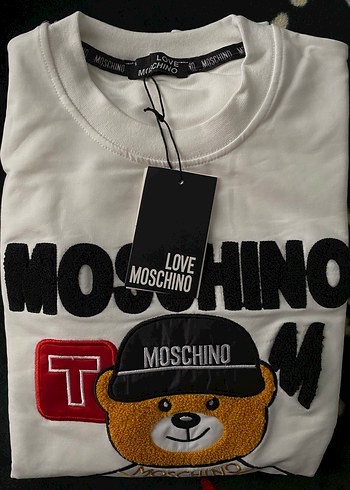 Love Moschino Renkli Baskılı Erkek Sweatshirt