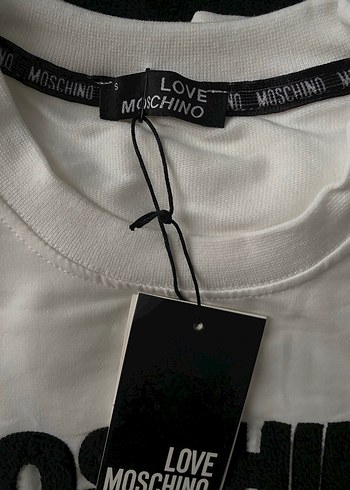 s Beden Love Moschino Renkli Baskılı Erkek Sweatshirt
