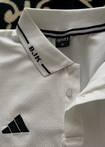 BJK Beyaz Pamuklu Polo Yaka Erkek Tişört - Görsel 3