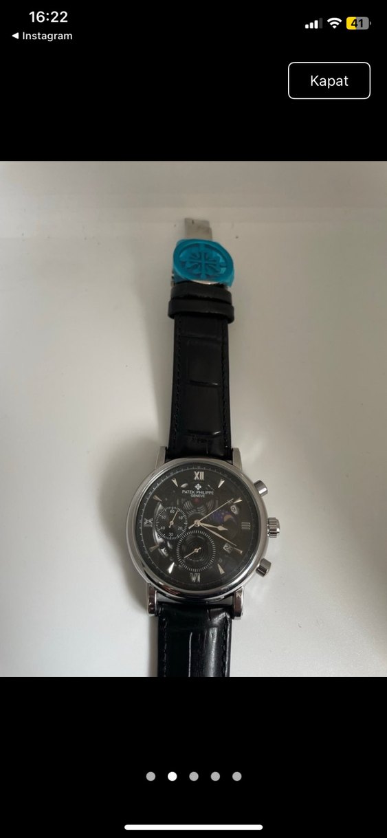 Patek Philippe Erkek Siyah Klasik Saat - Görsel 2