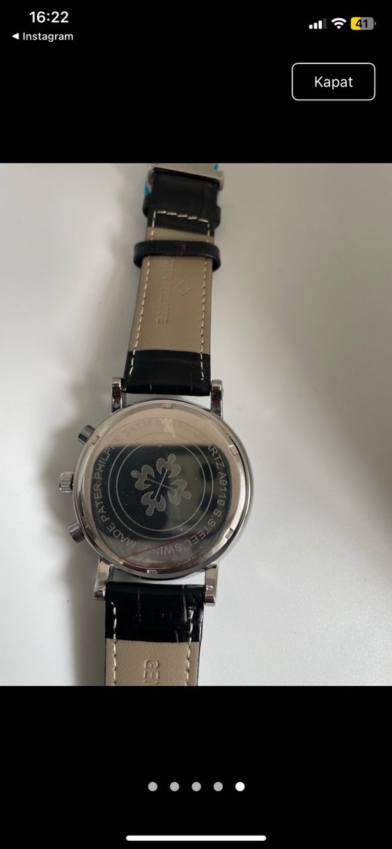 Patek Philippe Erkek Siyah Klasik Saat - Görsel 5