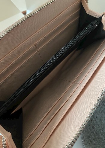 Bej Deri Fermuarlı Kadın Cüzdanı - Görsel 4