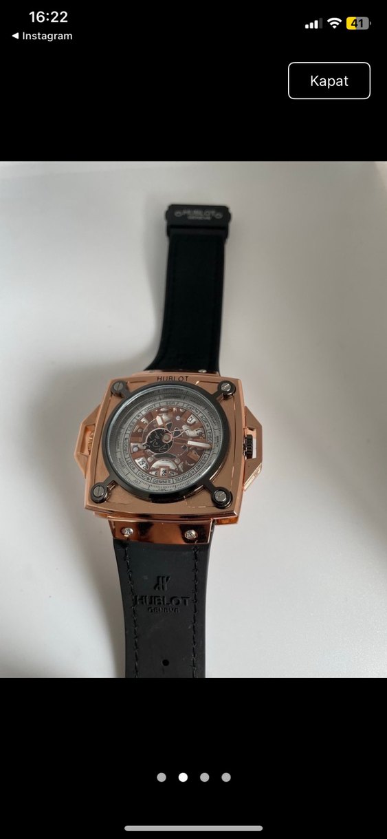 Kahverengi Klasik Biker Erkek Saati Hublot - Görsel 3