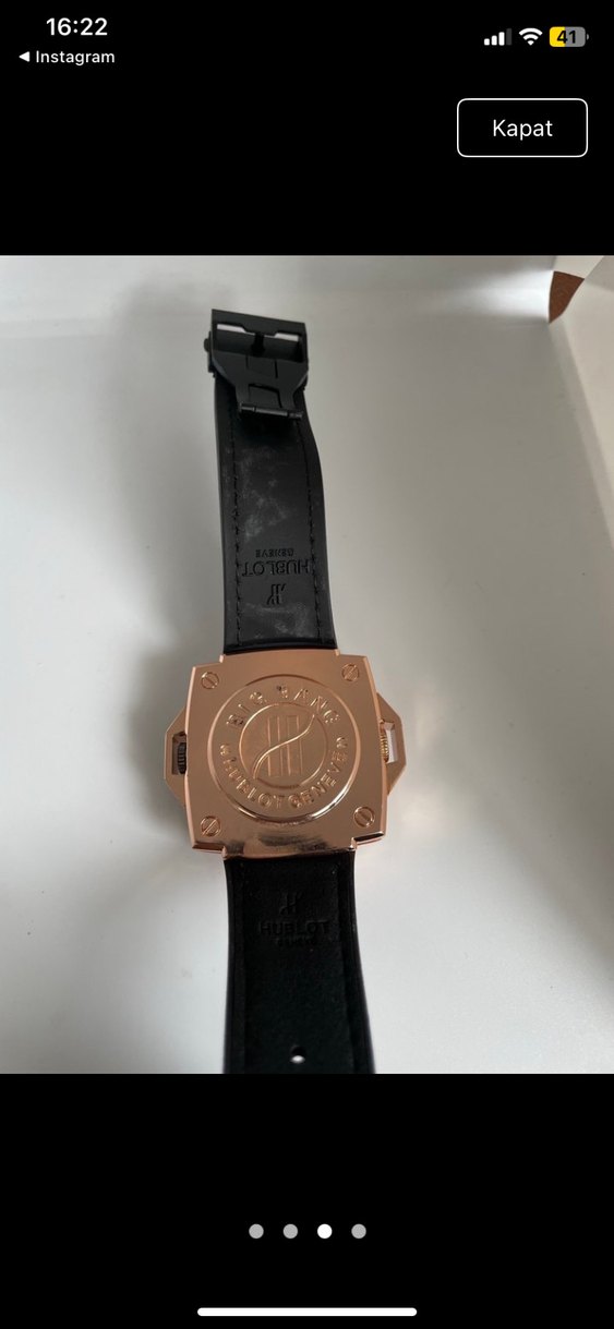 Kahverengi Klasik Biker Erkek Saati Hublot - Görsel 4