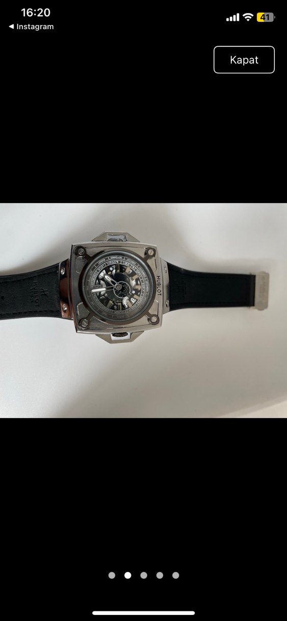 Siyah Biker Tarzı Erkek Kol Saati - Görsel 2