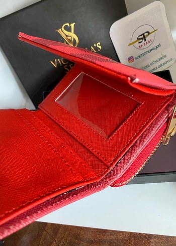 Victoria's Secret Kırmızı Deri Fermuarlı Cüzdan - Görsel 6
